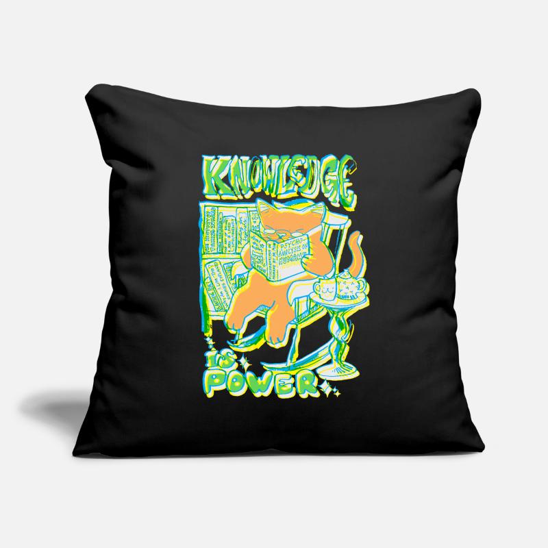 KNOWLEDGE IS POWER Sofa pillowcase 17,3'' x 17,3'' (45 x 45 cm)