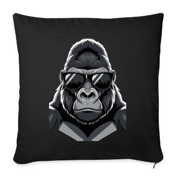 Cool Gorilla Sunglasses Design - Sofa pillowcase 17,3'' x 17,3'' (45 x 45 cm) - black - Front