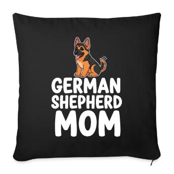 German Shepherd Mom Dog Mom Shepherd Dog - Sofa pillowcase 17,3'' x 17,3'' (45 x 45 cm) - black - Front