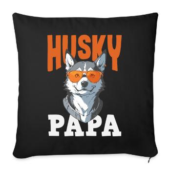 Drôle Husky Husky Propriétaire Husky Propriétaire Cadeau - Housse de coussin décorative 45 x 45 cm - noir - Devant