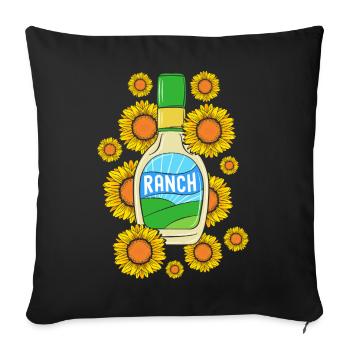 dressing - Sofa pillowcase 17,3'' x 17,3'' (45 x 45 cm) - black - Front