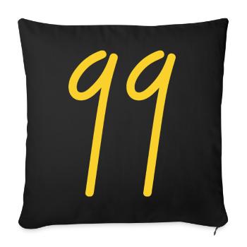99 - Housse de coussin décorative 45 x 45 cm - noir - Devant