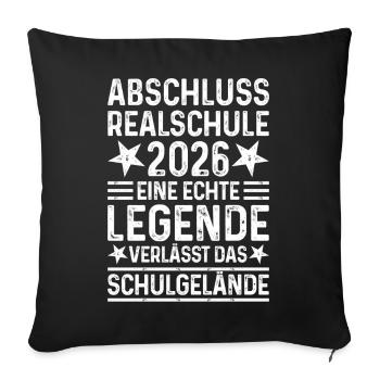 Graduation 2026 Realschule - Legend School Grounds - Sofa pillowcase 17,3'' x 17,3'' (45 x 45 cm) - black - Front