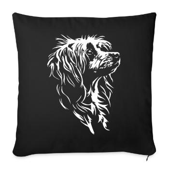 Chien à crête chinoise Silhouette Chiens Wilsigns - Housse de coussin décorative 45 x 45 cm - noir - Devant