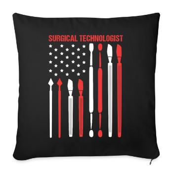 CTA Chirurg Chirurgie - Sofakissenbezug 45 x 45 cm - Schwarz - Vorne
