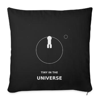 Tiny in the Universe - Sofa pillowcase 17,3'' x 17,3'' (45 x 45 cm) - black - Front