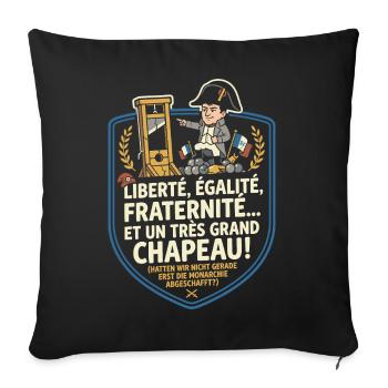 Französische Revolution Humor Spruch - Sofakissenbezug 45 x 45 cm - Schwarz - Vorne