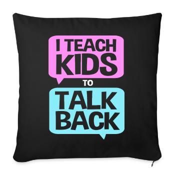 Speech Therapist Speech Therapist - Sofa pillowcase 17,3'' x 17,3'' (45 x 45 cm) - black - Front