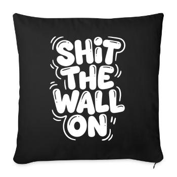 Arrête le mur - Housse de coussin décorative 45 x 45 cm - noir - Devant