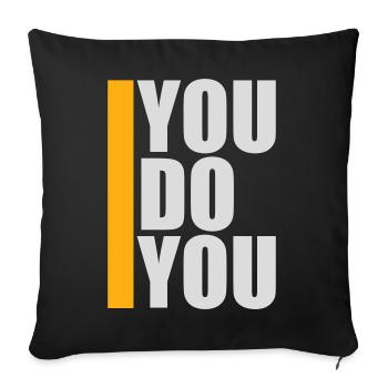 Tu fais ton drôle Confiance en toi Logo de la liberté - Housse de coussin décorative 45 x 45 cm - noir - Devant
