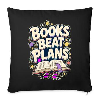 LIVRES BATTENT LES PLANS Nap - Housse de coussin décorative 45 x 45 cm - noir - Devant