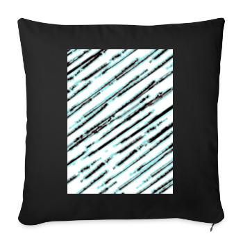Diagonal turquoise texture - Sofa pillowcase 17,3'' x 17,3'' (45 x 45 cm) - black - Front