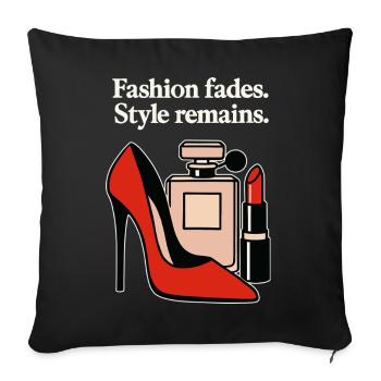 Fashion fades. Style remains. - Elegant High Heel - Sofa pillowcase 17,3'' x 17,3'' (45 x 45 cm) - black - Front