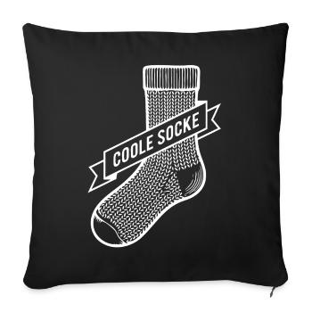 Coole Socke - Sofakissenbezug 45 x 45 cm - Schwarz - Vorne