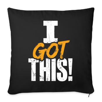 J’ai ce pinceau audacieux - Housse de coussin décorative 45 x 45 cm - noir - Devant