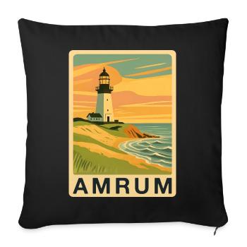 Amrum - Sofakissenbezug 45 x 45 cm - Schwarz - Vorne