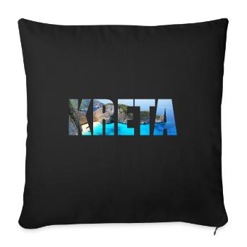 Crete Holiday Gifts - Sofa pillowcase 17,3'' x 17,3'' (45 x 45 cm) - black - Front