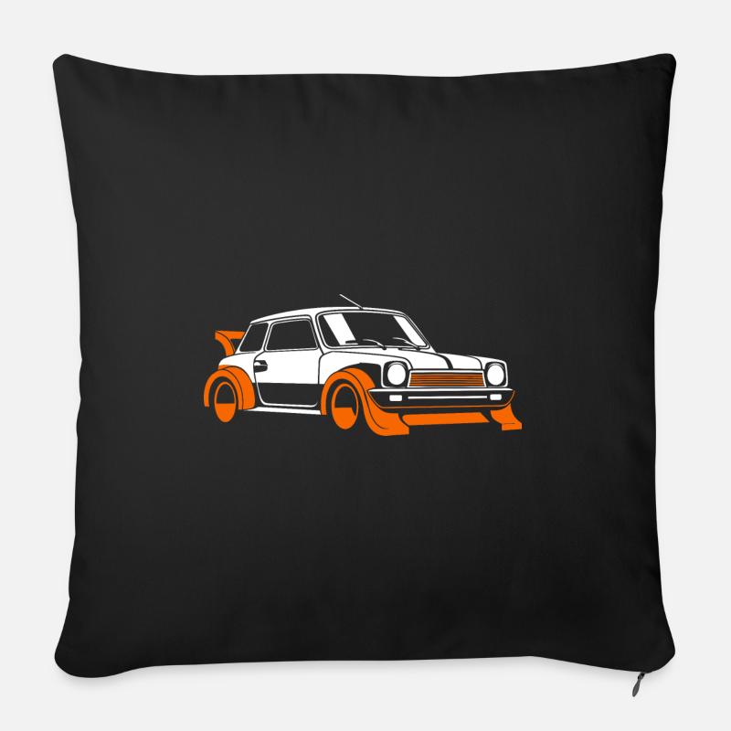 Rallye-Fahrzeug - Sofakissenbezug 45 x 45 cm - Schwarz