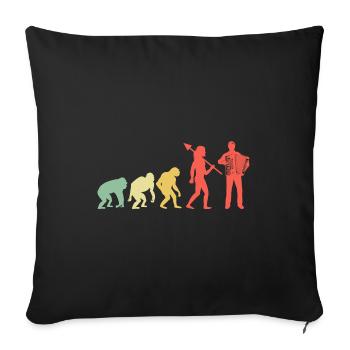 Evolution Accordion Instrument Accordionist Musici - Sofa pillowcase 17,3'' x 17,3'' (45 x 45 cm) - black - Front