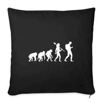 Geocaching Geocache Evolution Geocacher Geocacher - Sofa pillowcase 17,3'' x 17,3'' (45 x 45 cm) - black - Front