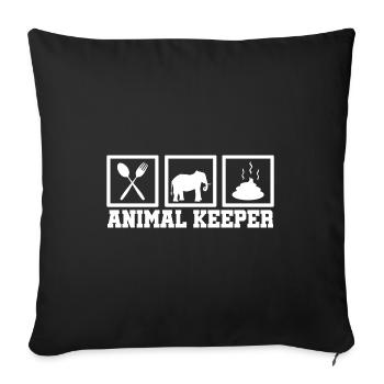 Retro Graphic Animal Keeper Zoo Keeper Animal Love - Sofakissenbezug 45 x 45 cm - Schwarz - Vorne