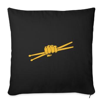 Drumstick Drummer Drum Drumming Drummers - Housse de coussin décorative 45 x 45 cm - noir - Devant