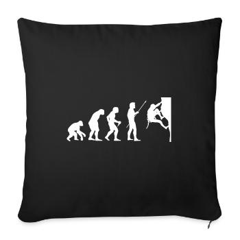 Climbing Evolution Boulderin Mountaineering Boulde - Sofakissenbezug 45 x 45 cm - Schwarz - Vorne
