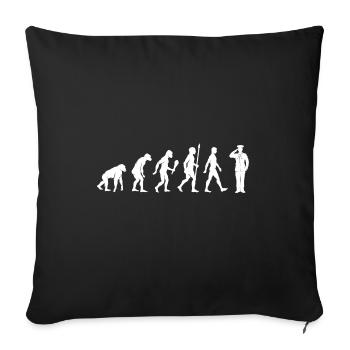 Funny Seaman Evolution Sailor Gift Idea - Sofa pillowcase 17,3'' x 17,3'' (45 x 45 cm) - black - Front