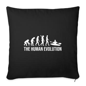 Evolution Graphic Kayaking Canoe Rowing Rower Padd - Sofakissenbezug 45 x 45 cm - Schwarz - Vorne