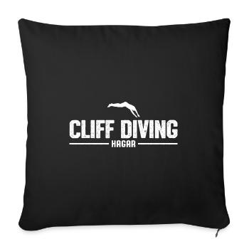 Retro Graphic Cliff Diver Cliff Diving Tombstoning - Sofa pillowcase 17,3'' x 17,3'' (45 x 45 cm) - black - Front
