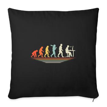Kaffee-Codierung Evolution Programmierer Entwickler Nerd Coffe - Sofakissenbezug 45 x 45 cm - Schwarz - Vorne