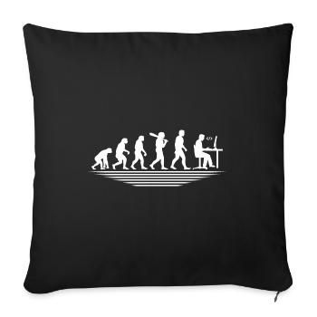 Kaffee-Codierung Evolution Programmierer Entwickler Nerd Coffe - Sofakissenbezug 45 x 45 cm - Schwarz - Vorne