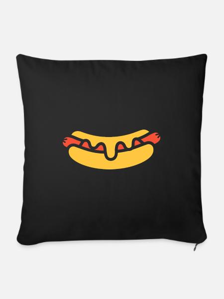 Hot Dog - Sofakissenbezug 45 x 45 cm - Schwarz