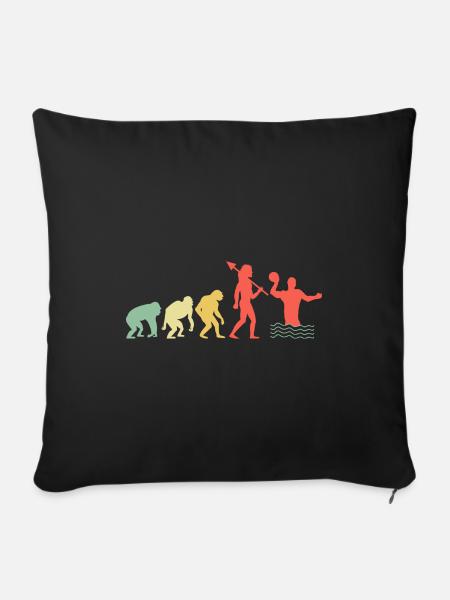 Evolution Wasserballspieler Aquatic Polo - Sofakissenbezug 45 x 45 cm - Schwarz