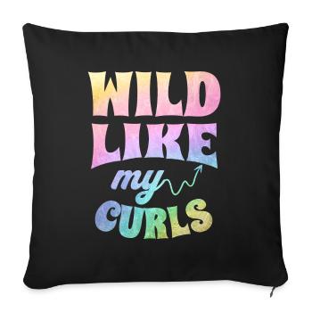 Wild Like My Curls Tie Dye Texture - Sofa pillowcase 17,3'' x 17,3'' (45 x 45 cm) - black - Front