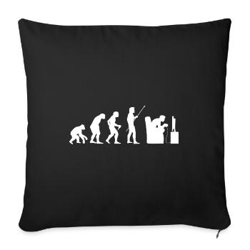 Evolution Graphic Video Game Player Gaming Gamer P - Sofakissenbezug 45 x 45 cm - Schwarz - Vorne