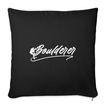 Retro Graphic Climbing Bouldering Rock Climber Mou - Sofakissenbezug 45 x 45 cm - Schwarz - Vorne