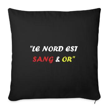 Le nord est sang et or - Housse de coussin décorative 45 x 45 cm - noir - Devant