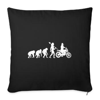 Evolution Motorrad Biker Mutter Motorrad Motorrad Motorrad - Sofakissenbezug 45 x 45 cm - Schwarz - Vorne