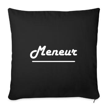 Meneur - Housse de coussin décorative 45 x 45 cm - noir - Devant