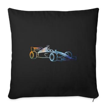 Race car - Sofa pillowcase 17,3'' x 17,3'' (45 x 45 cm) - black - Front