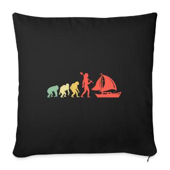 Evolution Boating Paddle Boat - Sofa pillowcase 17,3'' x 17,3'' (45 x 45 cm) - black - Front