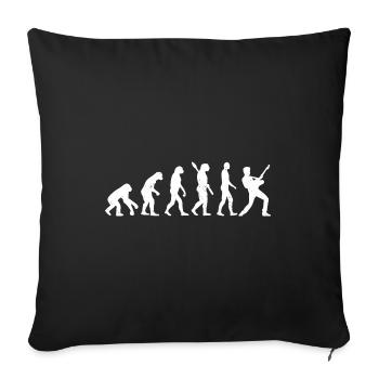 Evolution Guitar Player Rock Band Member Musician - Sofakissenbezug 45 x 45 cm - Schwarz - Vorne