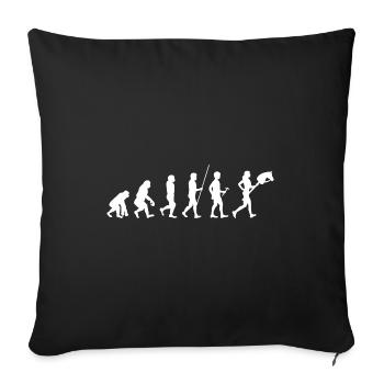 Hobby Horsing Evolution Steckenpferde Reiten Trend - Sofakissenbezug 45 x 45 cm - Schwarz - Vorne