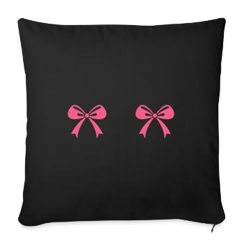 Breast Cancer Awareness - Sofa pillowcase 17,3'' x 17,3'' (45 x 45 cm) - black - Front