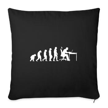 Evolution Of Man Coding Software Developer Program - Sofakissenbezug 45 x 45 cm - Schwarz - Vorne