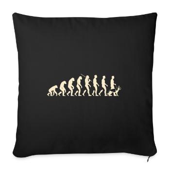 Evolution Deutscher Schäferhund Liebhaber Schäferhunde GSD - Sofakissenbezug 45 x 45 cm - Schwarz - Vorne
