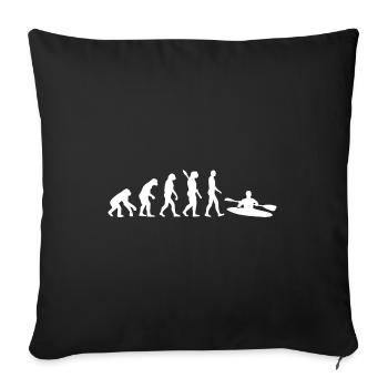 Evolution Graphic Kayaking Canoe Rowing Rower Padd - Sofakissenbezug 45 x 45 cm - Schwarz - Vorne