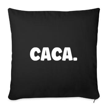 CACA - Housse de coussin décorative 45 x 45 cm - noir - Devant