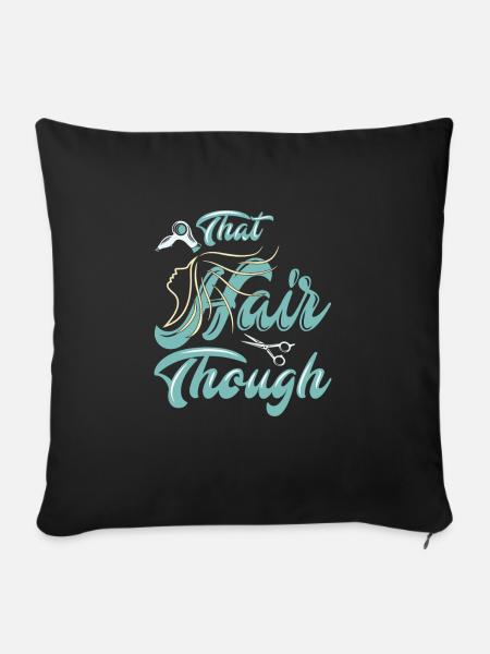Diese Haare aber..! - Geschenk - Sofakissenbezug 45 x 45 cm - Schwarz